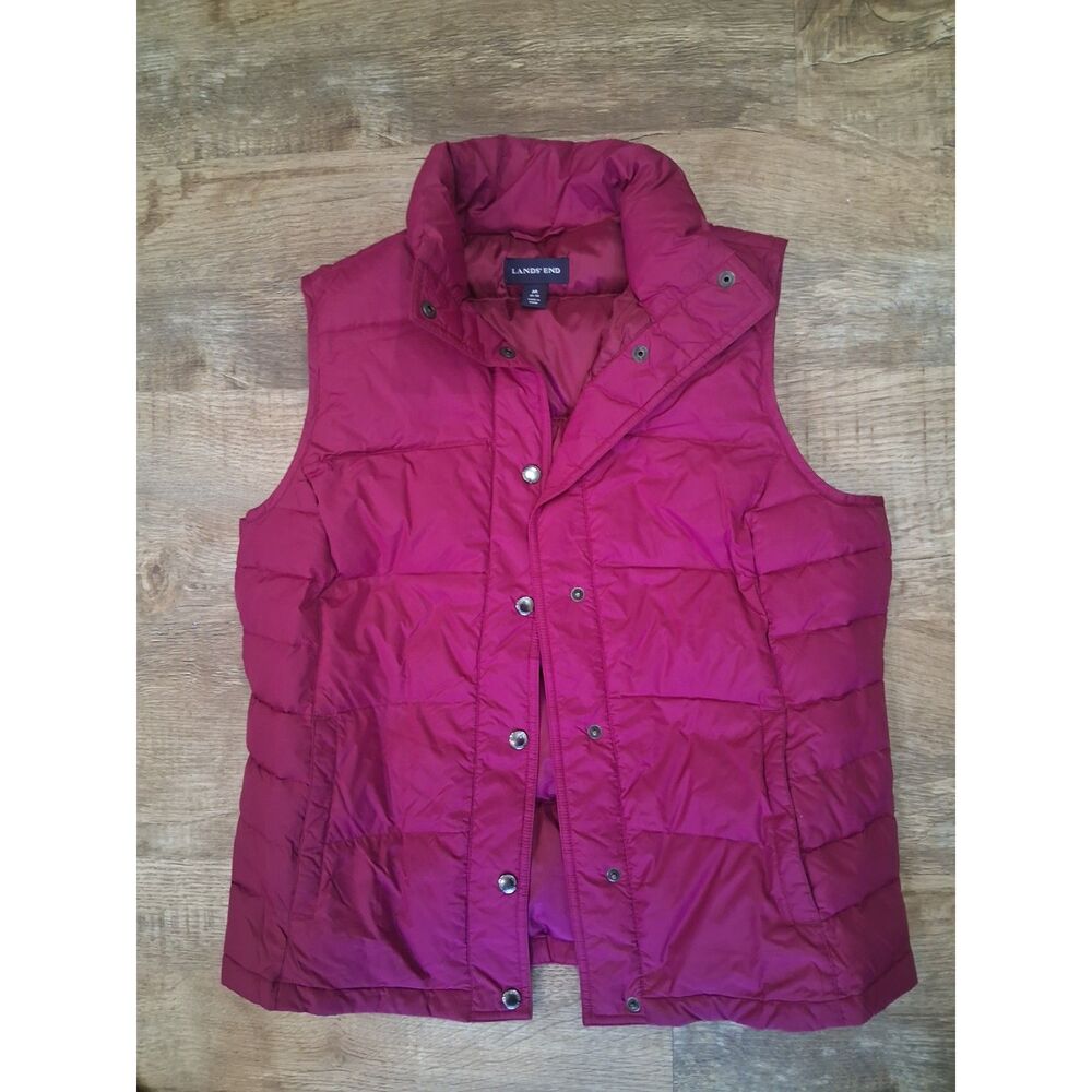Lands End Puffy Vest Fuchsia